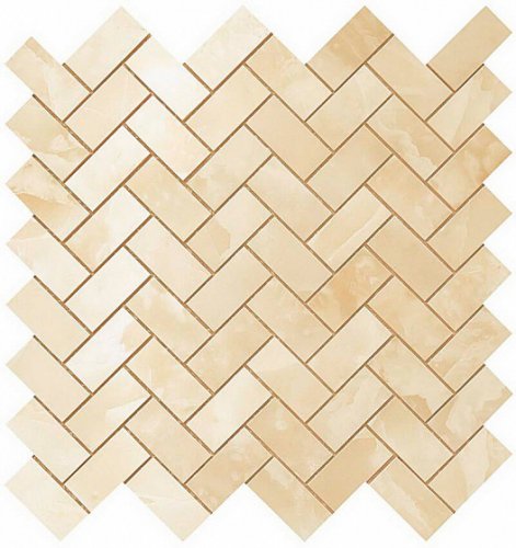 Supernova Onyx Honey Amber Herringbone Mosaic