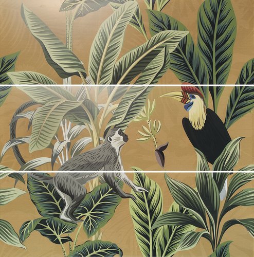 Декор APE  Set (3) Abc Toucan Ocre 40х120