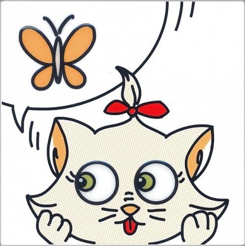 Декор Кошки-Мышки Бабочка Матовый 20х20