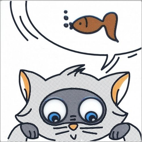 Декор Кошки-Мышки Рыбка Матовый 20х20