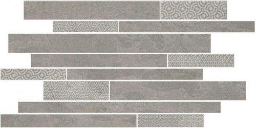 Декор Ламелла Серый Мозаичный 8,5мм  25×50.2