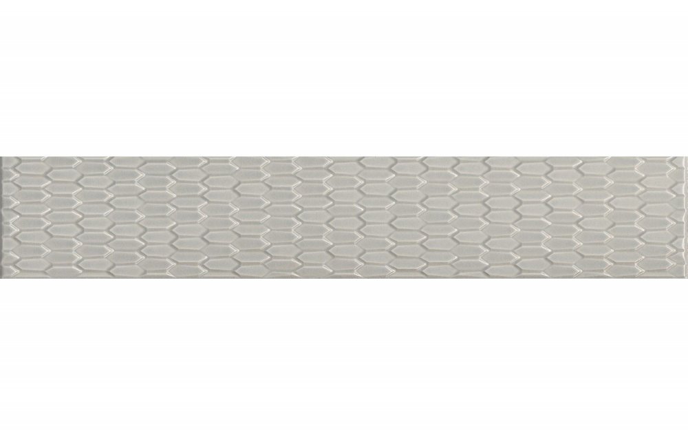 Kerama Marazzi Бордюр Левада Серый Светлый Глянцевый 40х7 / Основное большое изображение
