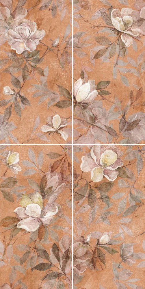 Kerama Marazzi Панно Магнолия 2 Матовая (из 4 частей 30х60) 60х120 / Основное большое изображение