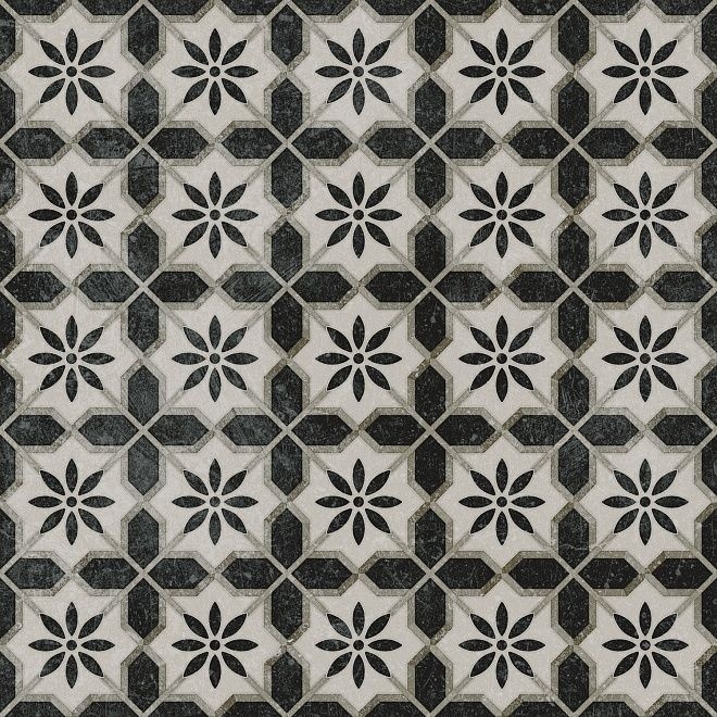 Kerama Marazzi Фреджио Декор 1 Черно-Белый 20x20 / Основное большое изображение
