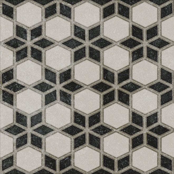 Kerama Marazzi Фреджио Декор 4 Черно-Белый 20x20 / Основное большое изображение