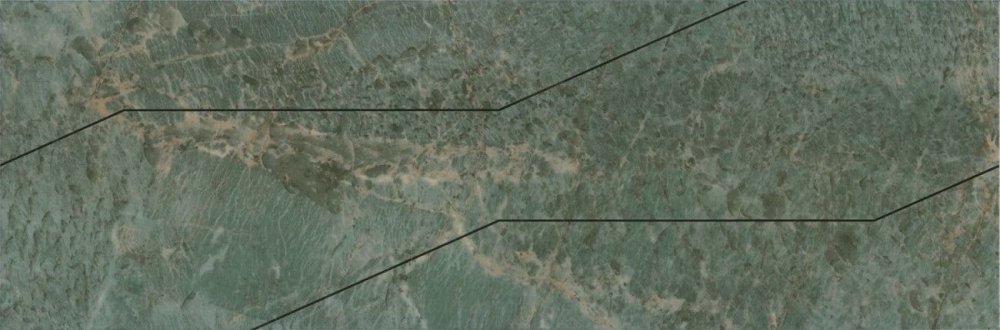 Kerama Marazzi Декор Эвора Зеленый Глянцевый Обрезной 30х89,5 / Основное большое изображение