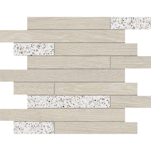 Мозаика  Kraft Wood KW00/CM00 Mu Ректификат  o 30x35 структур./ Неполированная