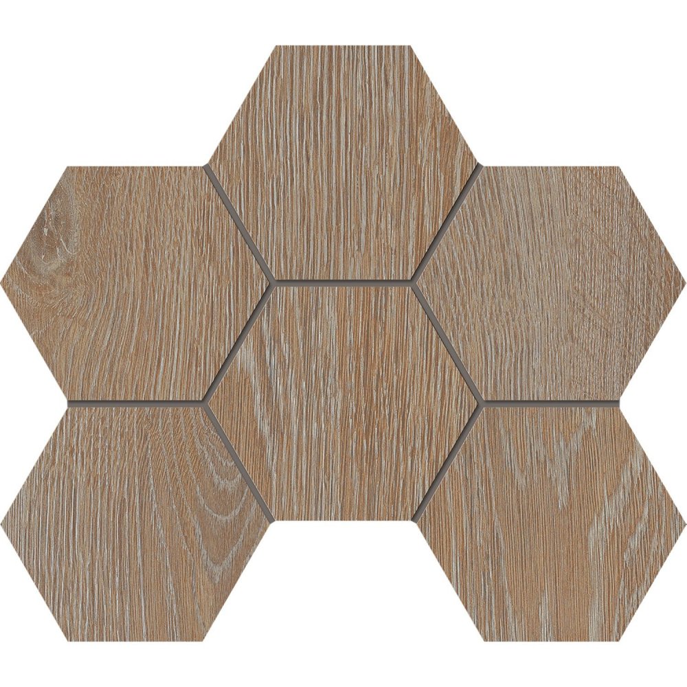Estima Мозаика  Kraft Wood KW01 Hexagon 25x28,5 структур. / Основное большое изображение