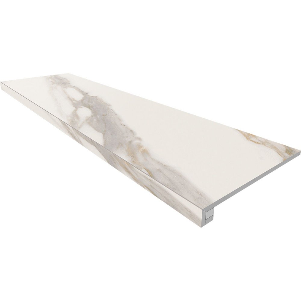 Estima Комплект  Miramare (Ступень RM01 (33x120)  Неполированная  (прямоугол. бортик) без насечек + Подступенок (14,5x120)) / Основное большое изображение