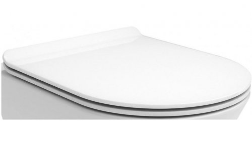 Kerama Marazzi PLMR.seat.02/WHT Сиденье PLAZA Modern/BG Rimless Slim soft close+clip up, белый / Основное малое изображение