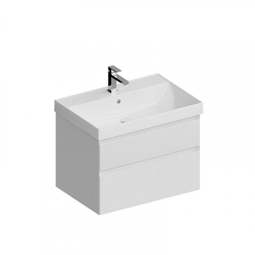 CUB.70.2/WHT.M Тумба CUBO подвесная с ящиками 70, белая матовая