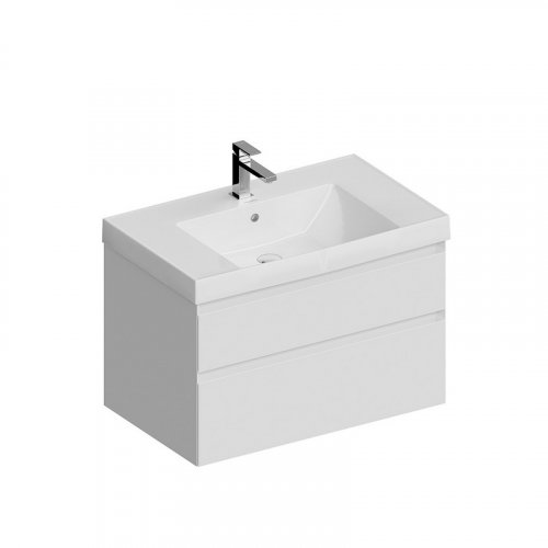 CUB.80.2/WHT.M Тумба CUBO подвесная с ящиками 80, белая матовая