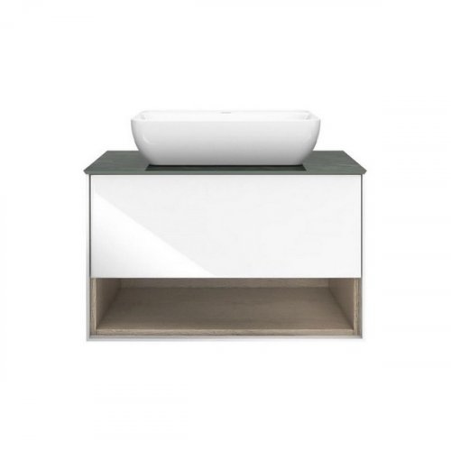 PLB.M.80.1/WHT Тумба PLAZA Modern подвесная 80 белый 1 ящик + полка