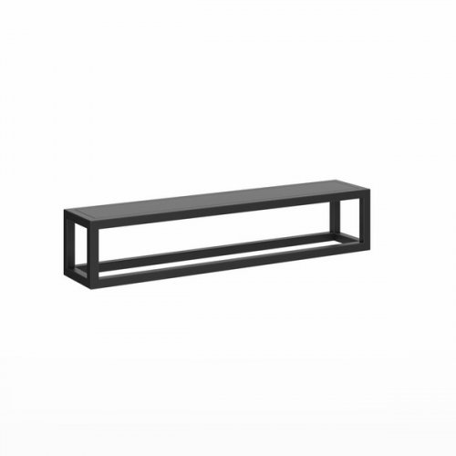 PL.N.sh.55/BLK Полка PLAZA Next металлическая с крышкой 55 черный матовый