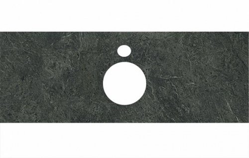 Kerama Marazzi PL1.VT97/120 Спец. изделие декоративное для накладных раковин Риальто зеленый темный 48*120 керам. / Основное малое изображение