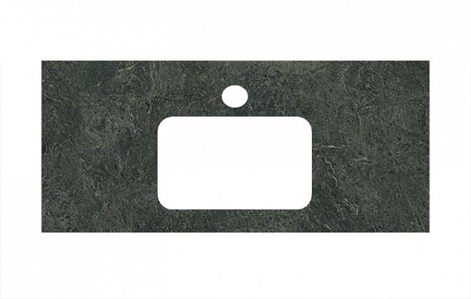 Kerama Marazzi PL2.VT97/100 Спец.изделие декоративное для раковин,встраиваемых сверху Риальто зеленый темный 48*100 / Основное большое изображение