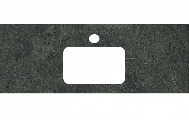 Kerama Marazzi PL2.VT97/120 Спец.изделие декоративное для раковин,встраиваемых сверху Риальто зеленый темный 48*120 / Основное большое изображение