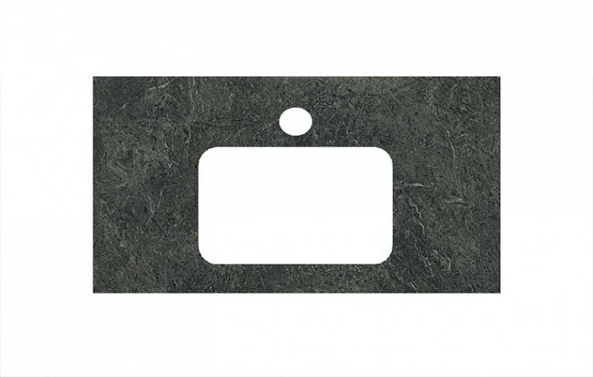 Kerama Marazzi PL2.VT97/80 Спец. изделие декоративное для раковин, встраиваемых сверху Риальто зеленый темный 48*80 / Основное большое изображение