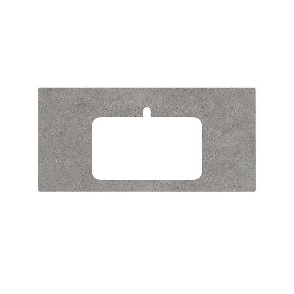 Kerama Marazzi PL2.DL500900R/100 Спец. изделие декоративн.для раковин, встраиваемых сверху Фондамента серый 48*100 / Основное большое изображение