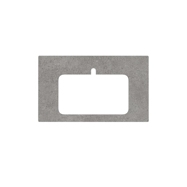 Kerama Marazzi PL2.DL500900R/80 Спец. изделие декоративное для раковин, встраиваемых сверху Фондамента серый 48*80 / Основное большое изображение