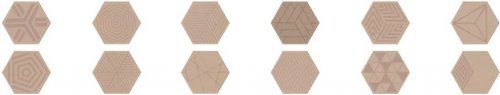 Декор Агуста оранжевый матовый 5,2x6