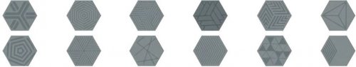 Декор Агуста синий матовый 5,2x6