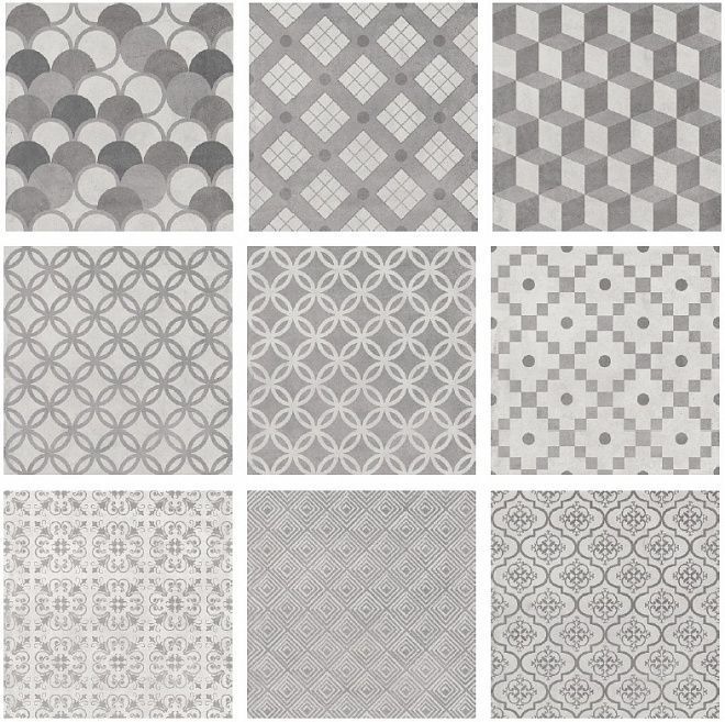 Kerama Marazzi Керамогранит Карнаби-стрит Орнамент Серый 20x20 / Основное большое изображение