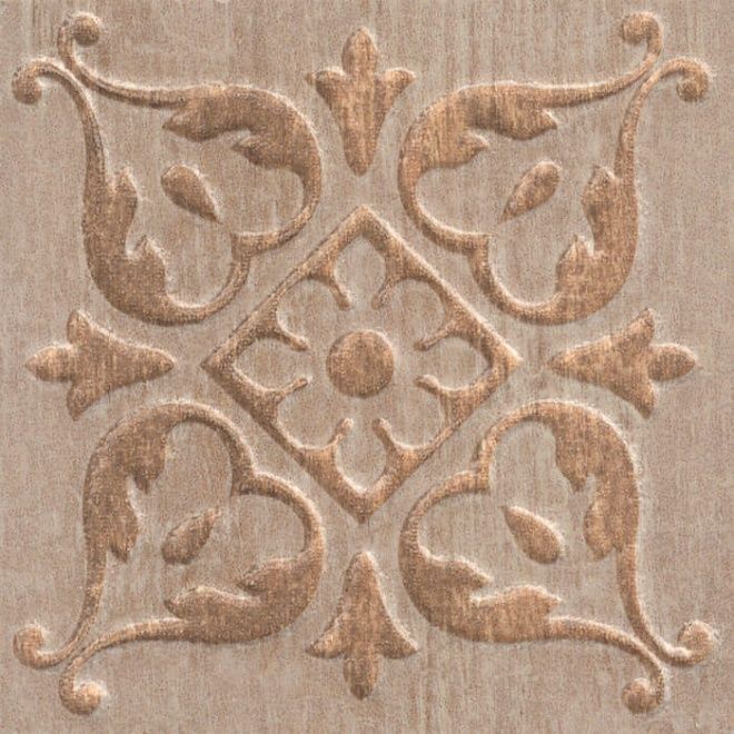 Kerama Marazzi Декор Браш Вуд Вставка беж 482 9,9x9,9 / Основное большое изображение