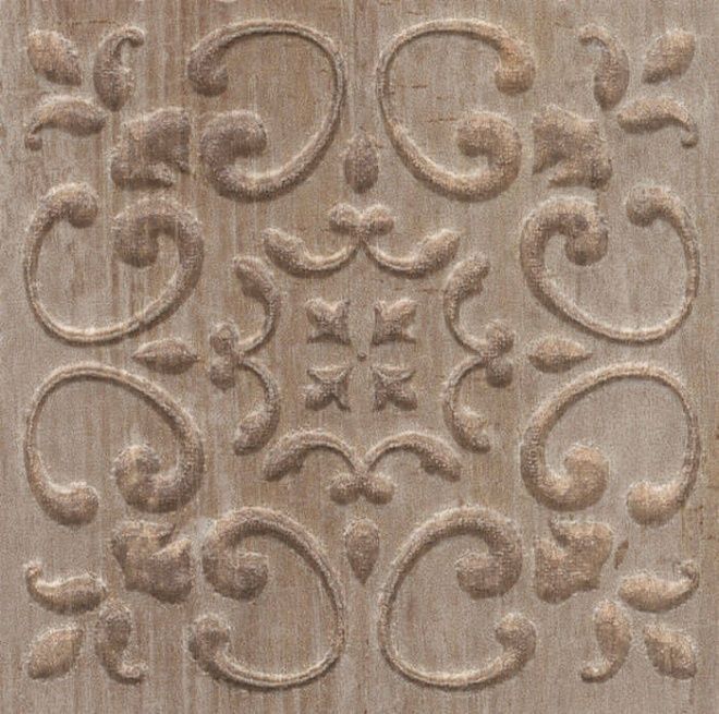Kerama Marazzi Декор Браш Вуд Вставка коричневый 481 9,9x9,9 / Основное большое изображение