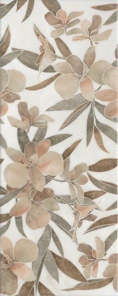 Kerama Marazzi Декор Стеллине Цветы бежевый 20x50 / Основное большое изображение