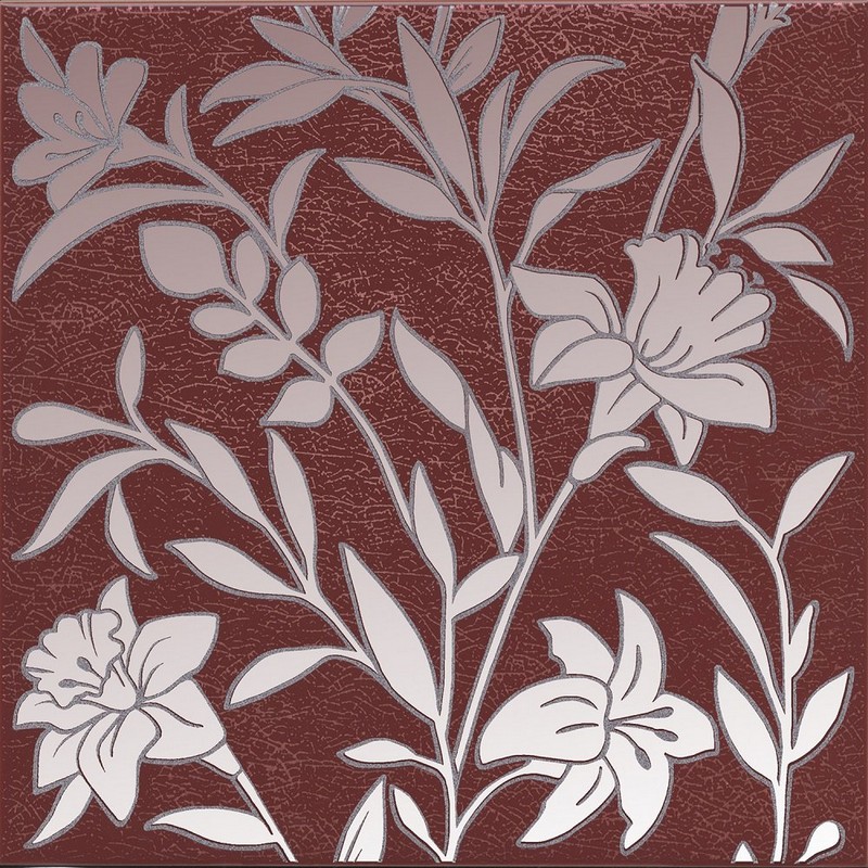 Kerama Marazzi HGD/C568/5293 Барберино 4 бордо глянцевый 20x20x0,69 декор / Основное большое изображение