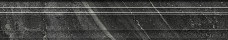 Kerama Marazzi Бордюр Багет Риальто чёрный глянцевый обрезной 40x7,3x2,7 / Основное большое изображение