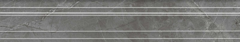 Kerama Marazzi Бордюр Багет Риальто серый тёмный глянцевый обрезной 40x7,3x2,7 / Основное большое изображение