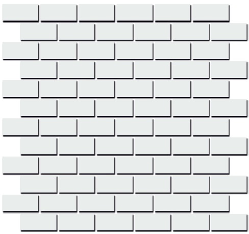 Декор Турнон белый мозаичный матовый 32x30x0,9