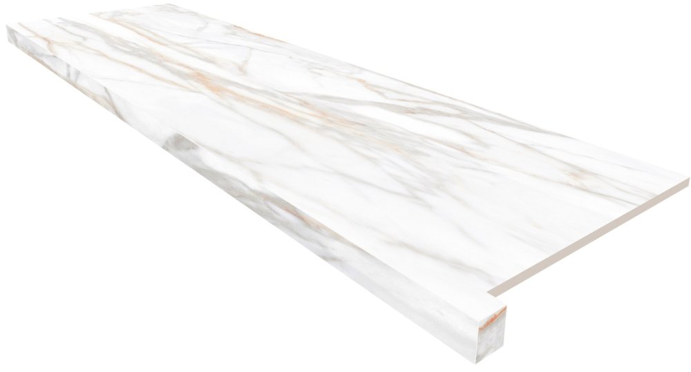 Estima Подоконник угловой SM02 33х120 полир. с боковым выступом (левый) / Основное большое изображение