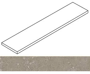 Atlas Concorde Russia Ступень Rinascente Fusion Agglomerate Dark угловая левая 33x120 / Основное большое изображение