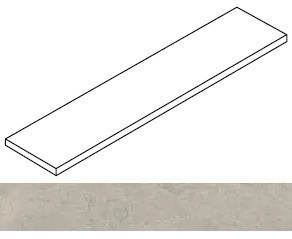 Ступень Rinascente Fusion Cenere угловая левая 33x160