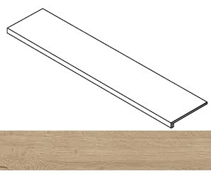 Atlas Concorde Russia Ступень Fusion Oak Natural фронтальная 33x120 / Основное большое изображение