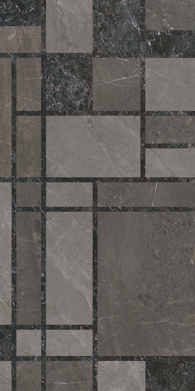 Kerama Marazzi KMD3STA130BR Марсель микс тёмный глянцевый обрезной 60x119,5x0,9 декор / Основное большое изображение