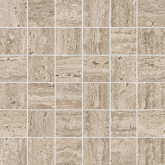 Kerama Marazzi KMD2MSA009GR Про Травертин декор мозаичный бежевый матовый обрезной 30x30x0,9 керамогранит / Основное большое изображение