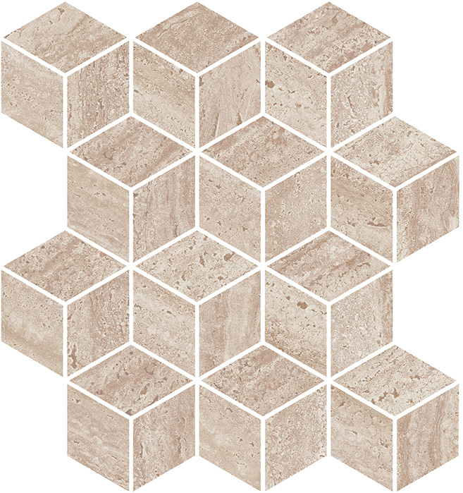 Kerama Marazzi KMD2MSM016BR Про Травертин мозаичный бежевый матовый обрезной 34,5x37x0,9 декор / Основное большое изображение